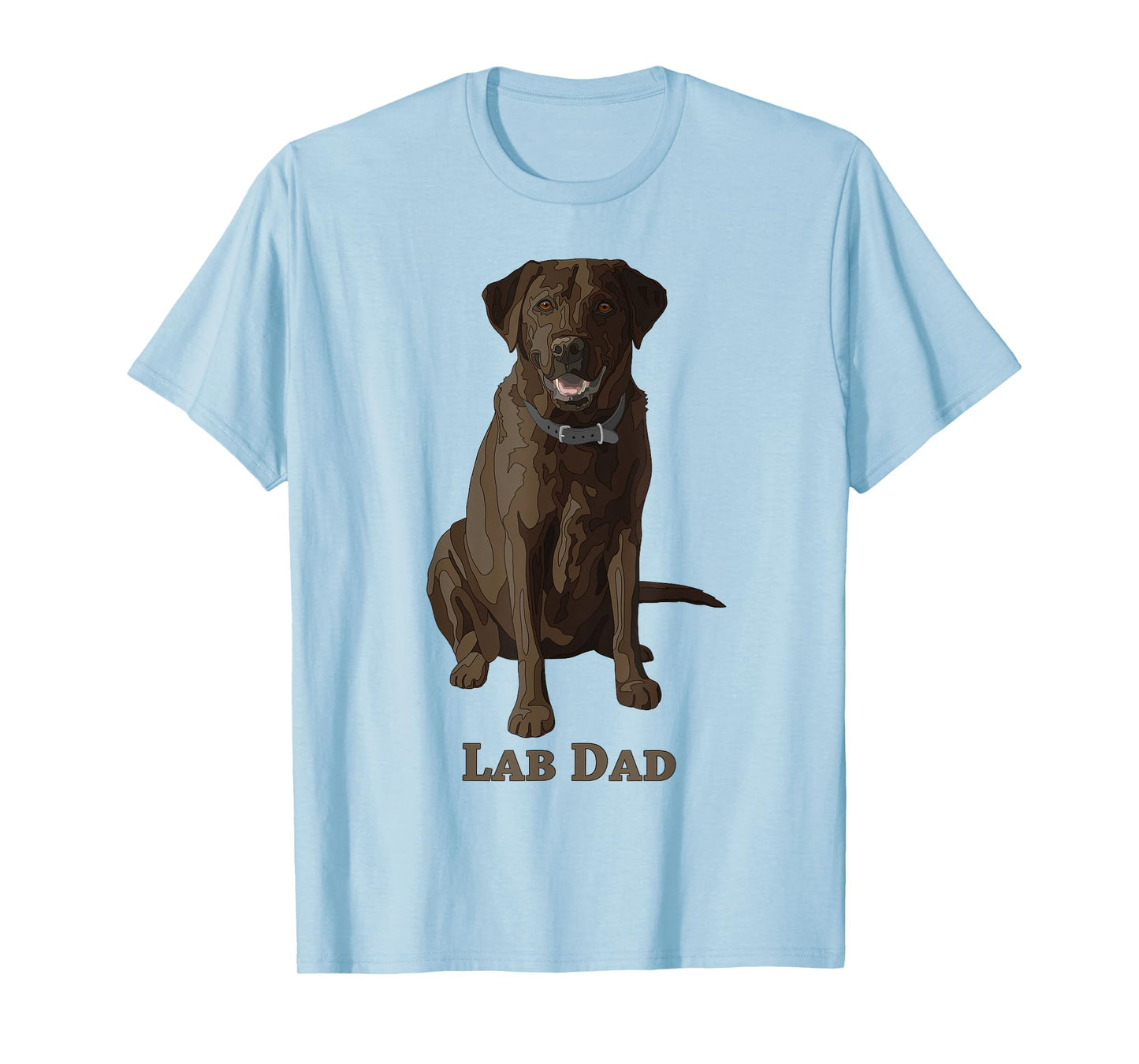 Lab Dad Chocolate Labrador Retriever Dog Lover Gift T-Shirt