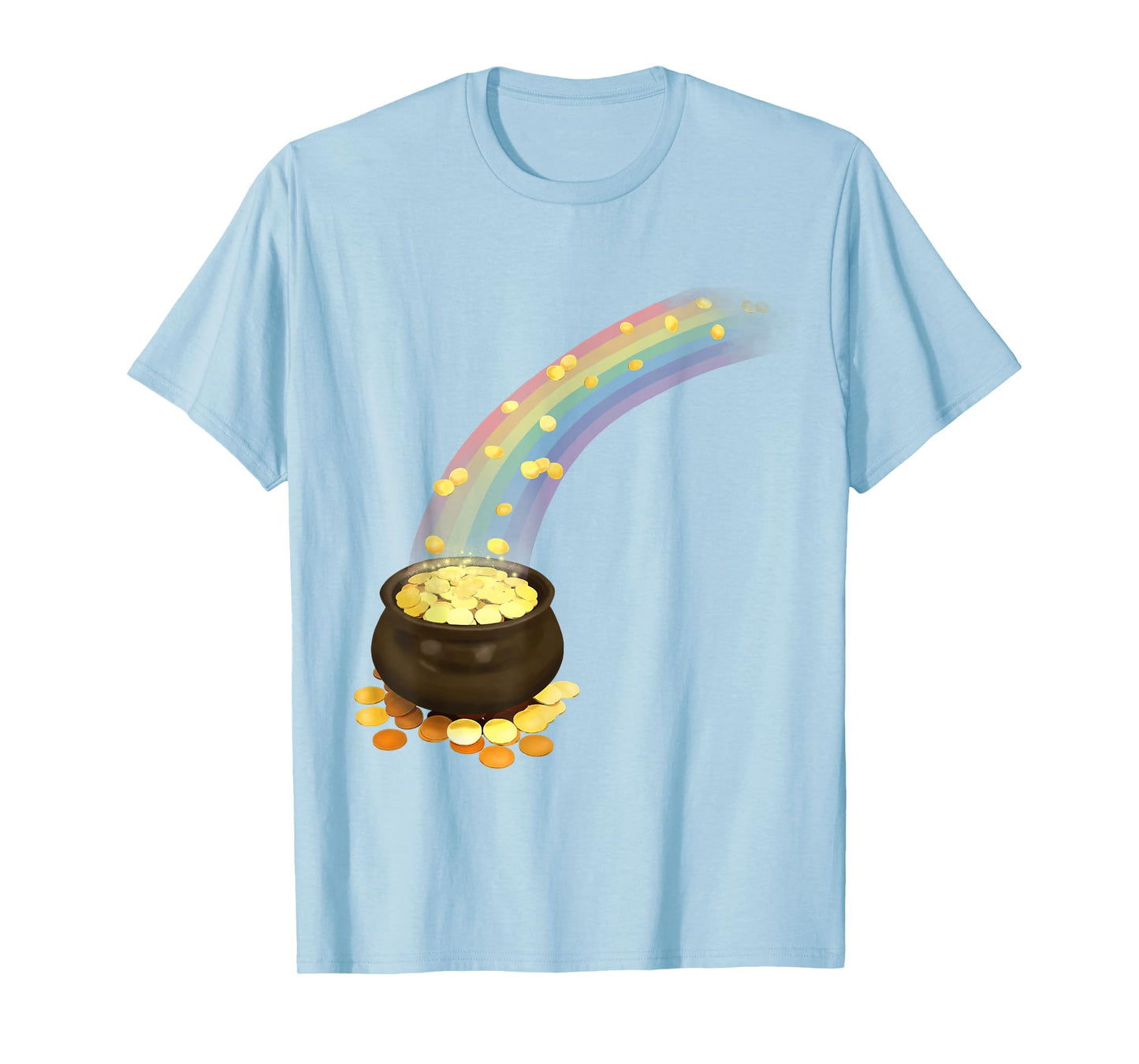 St Patrick's Day Leprechaun's Pot of Gold at End of Rainbow T-Shirt