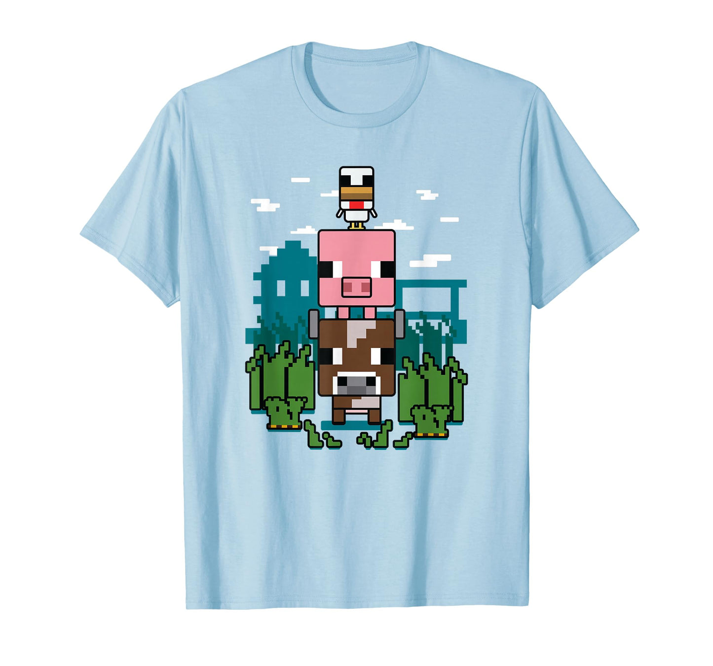 Minecraft Farm Animal Stack Poster T-Shirt