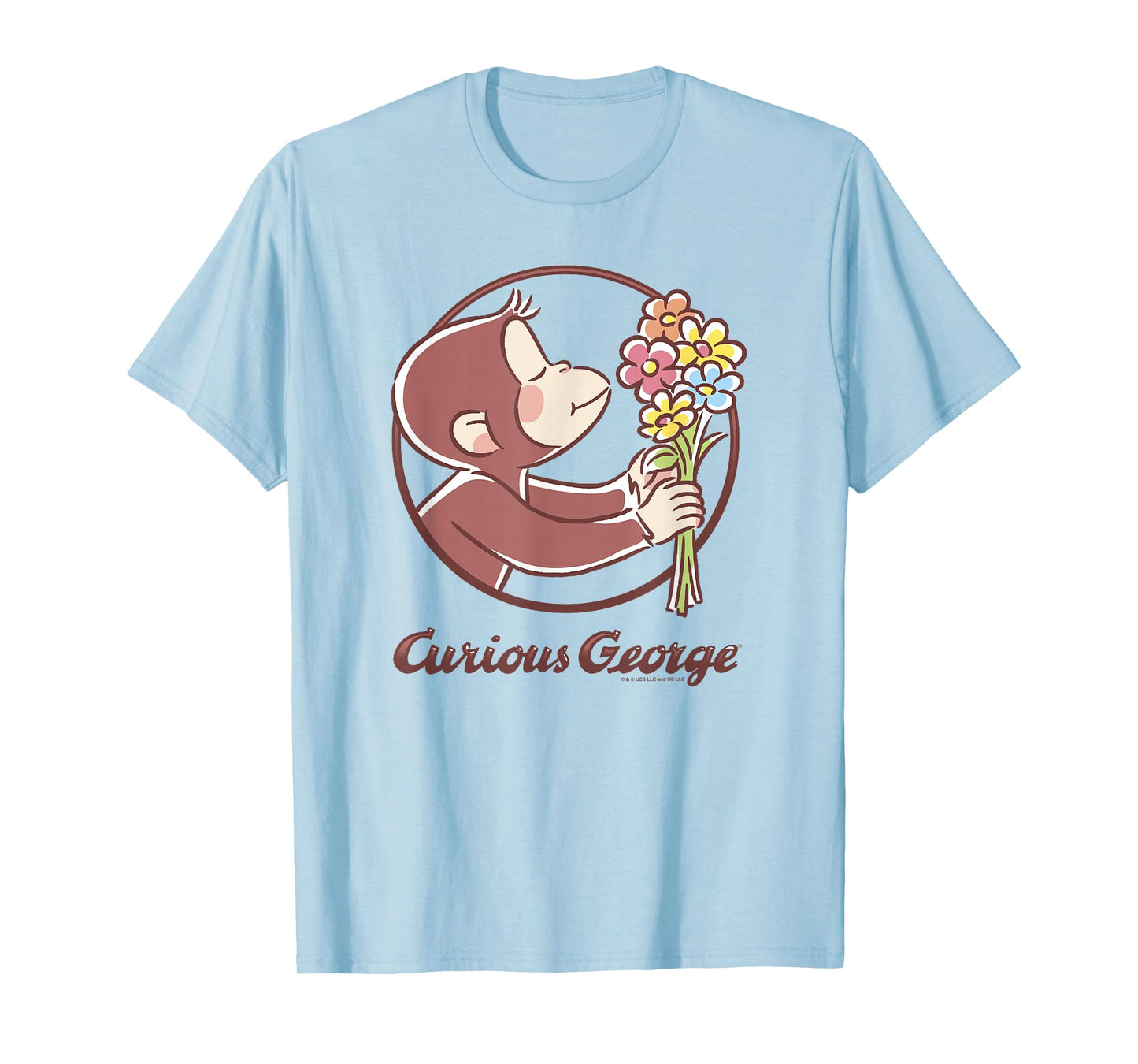 Curious George Flower Bouquet Poster T-Shirt