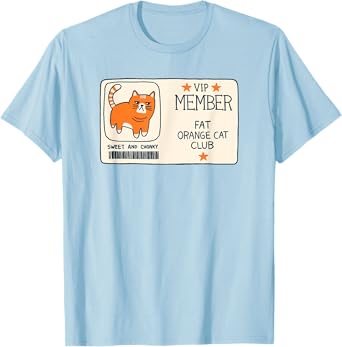 Fat Orange Cat Club T-Shirt for Men Women