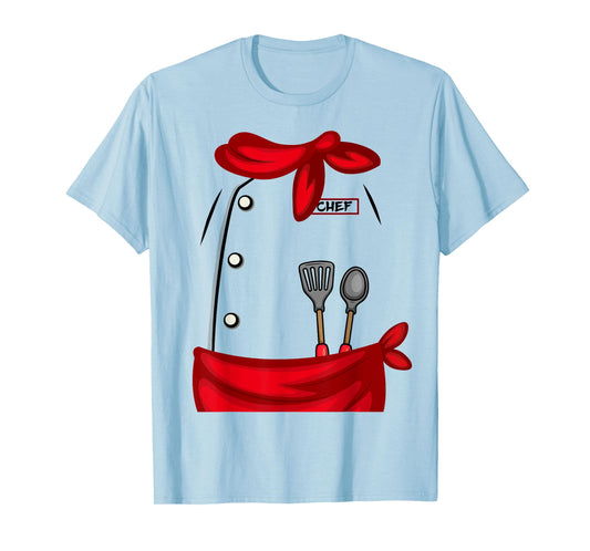 Funny Chef Uniform Cosplay DIY Costume Happy Halloween Day T-Shirt