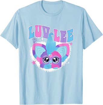 Furby Luv-Lee Cute Colorful Furblet Logo T-Shirt