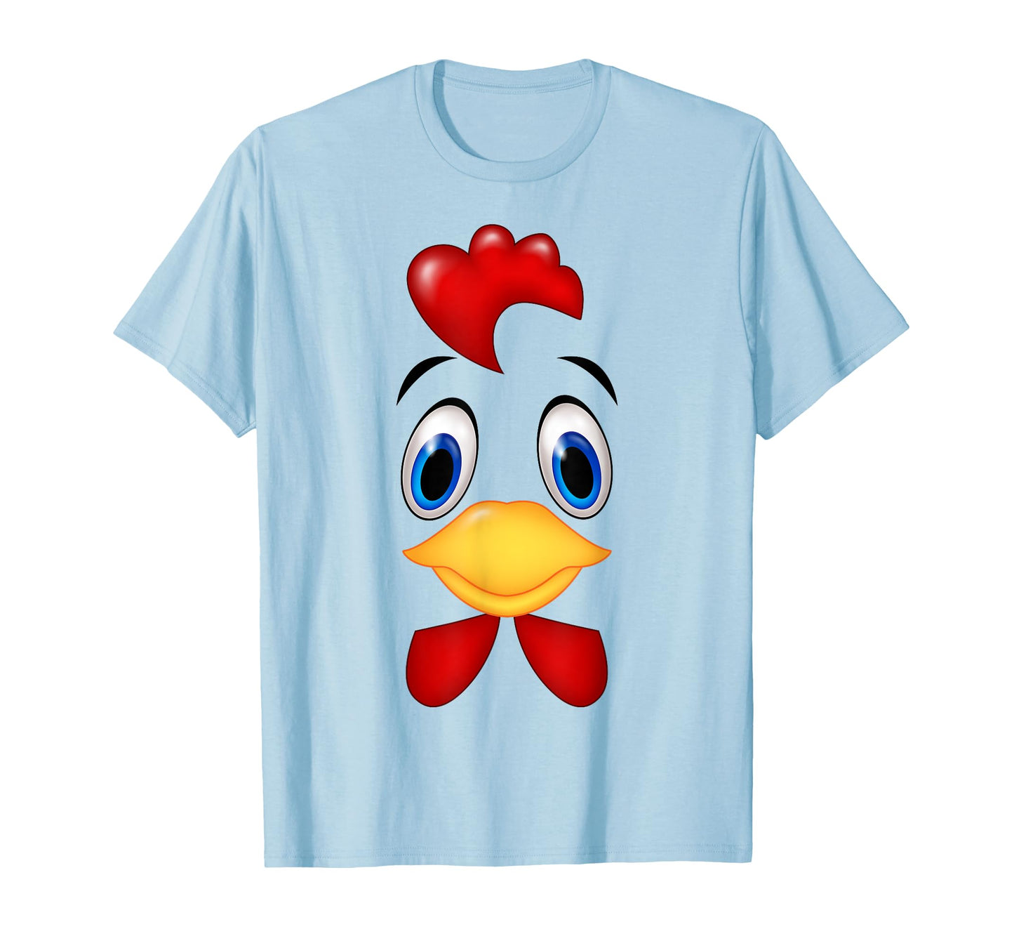 Funny Chicken Face Costume Happy Halloween Day Girls Boys T-Shirt