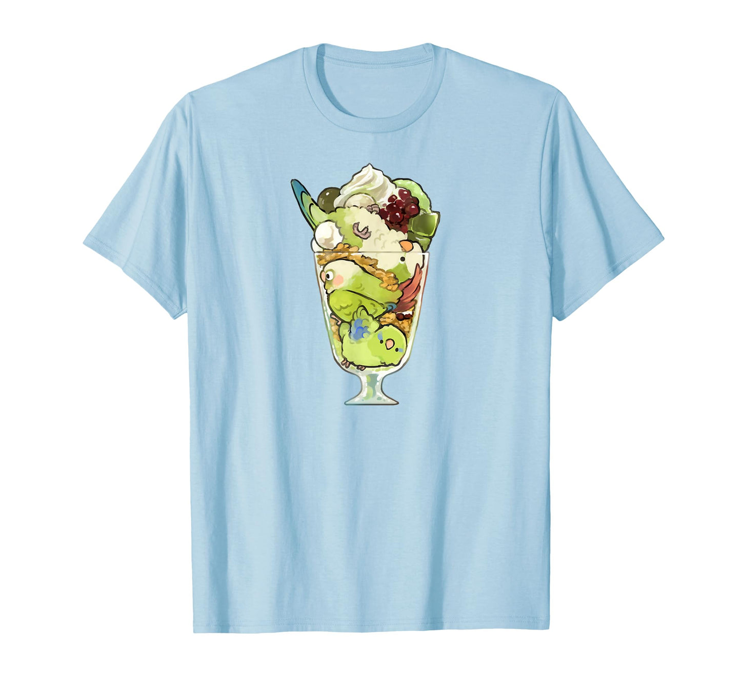 Bird Parfait (Green) Quaker Green Cheek Conure Parrotlet T-Shirt