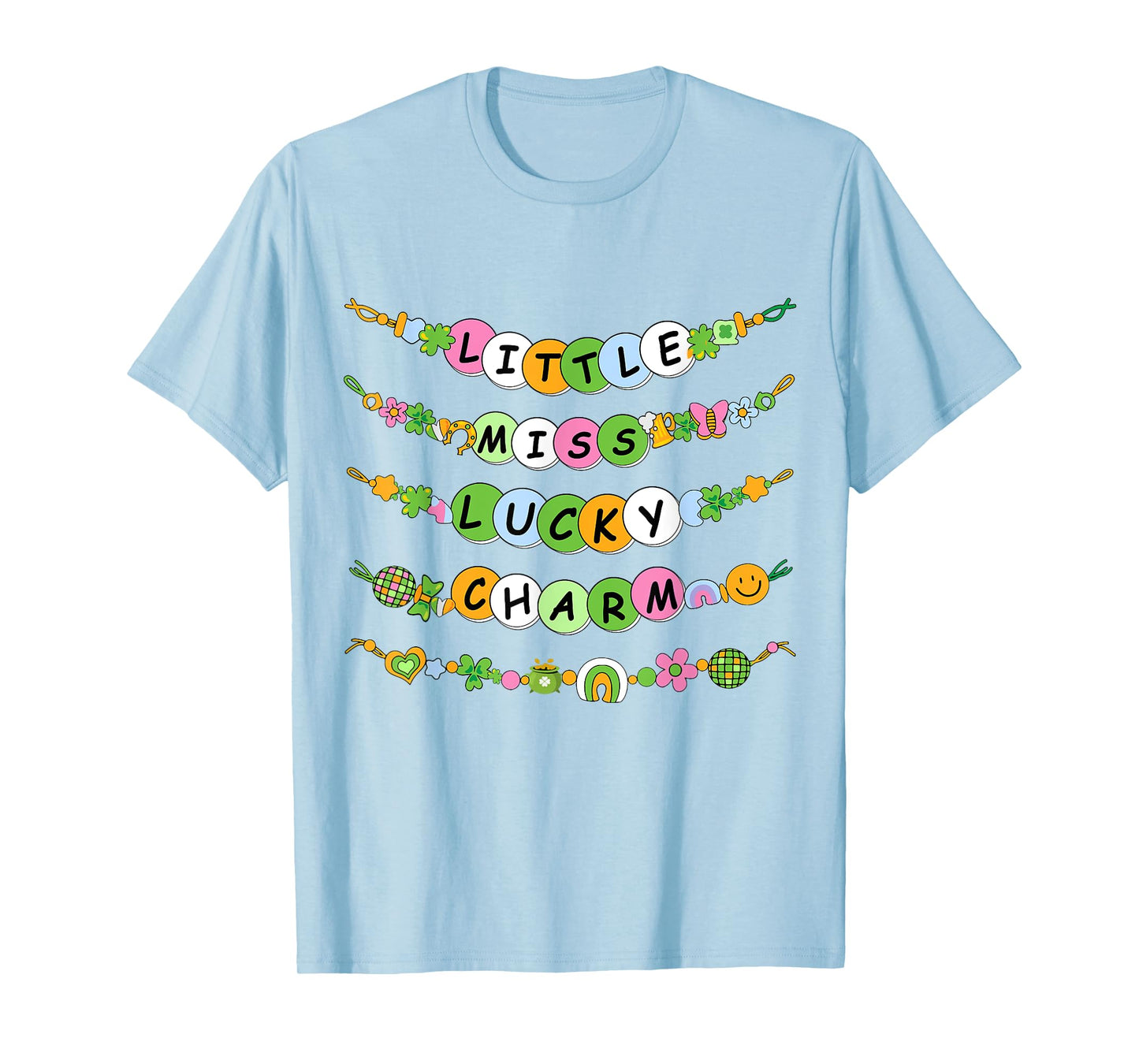Lil Lucky Charm Bracelets St Patricks Day Toddler Girls Kids T-Shirt
