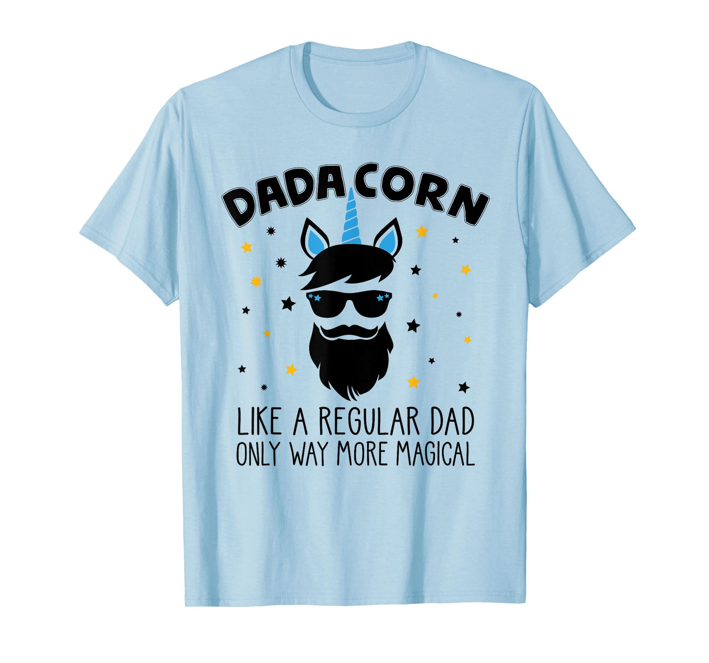 Dadacorn Gift Father's Day Daddy Beard Graphic Dad Unicorn T-Shirt