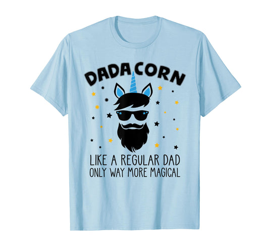 Dadacorn Gift Father's Day Daddy Beard Graphic Dad Unicorn T-Shirt