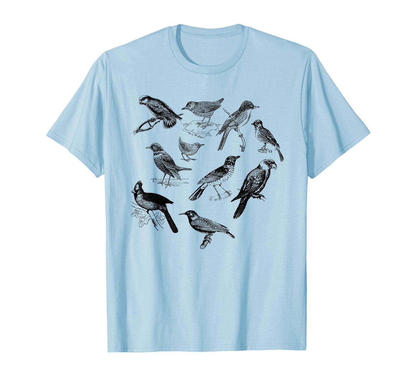 Bird Collection of Different Types T-shirt T-Shirt