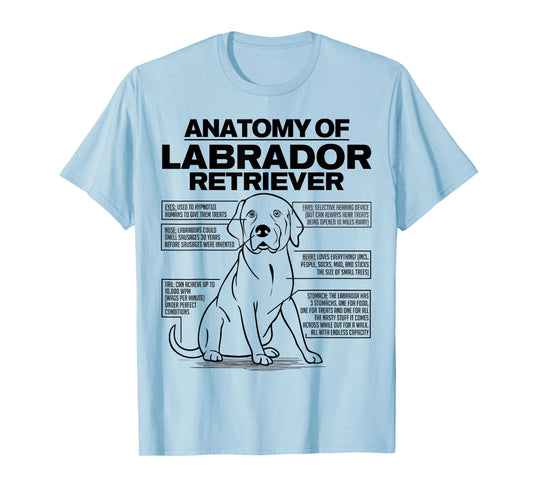 Anatomy of a Labrador Retriever Funny Dog owner gifts shirt T-Shirt