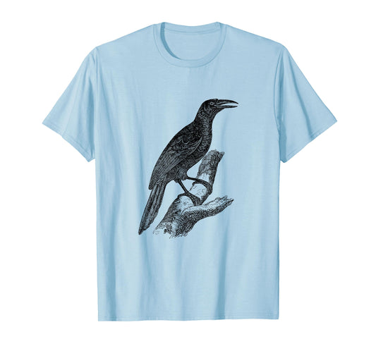 Common Grackle Bird Print T-Shirt
