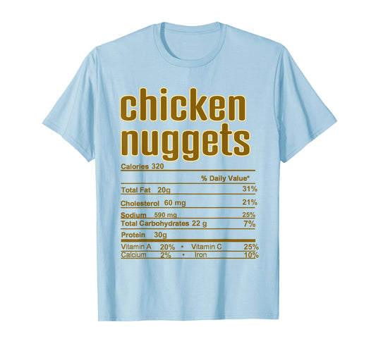 Thanksgiving Christmas Chicken Nuggets Nutrition Fact T-Shirt