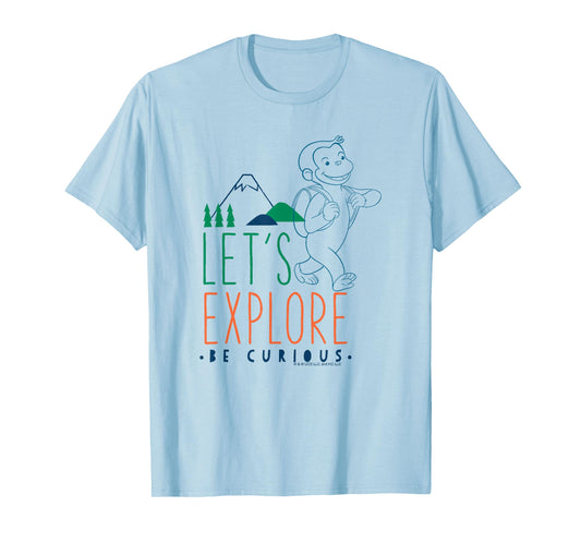 Curious George Let's Explore George Hiking Poster T-Shirt