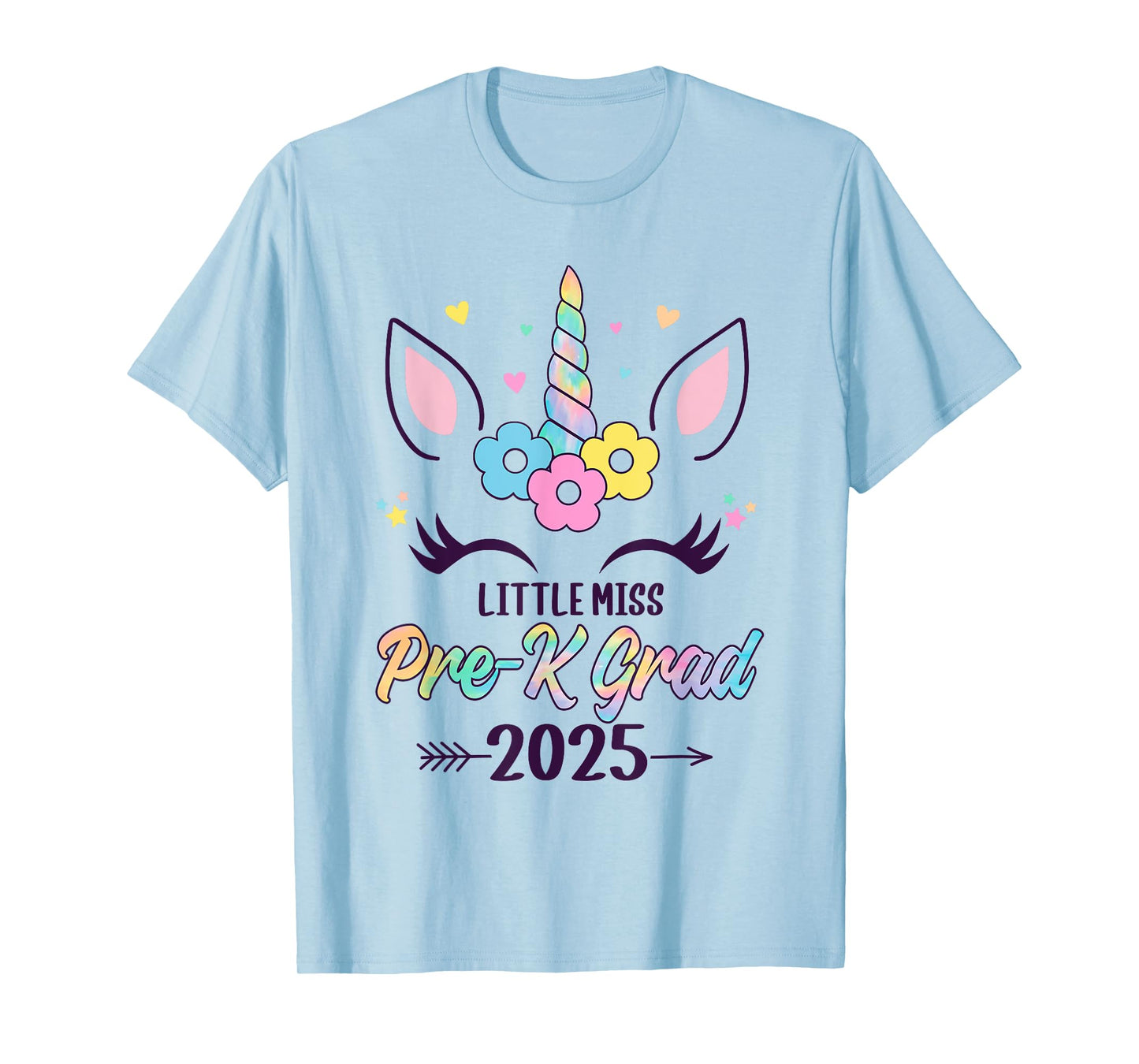 Little Miss Pre-K Grad 2025 Preschool Graduation Girls Kids T-Shirt