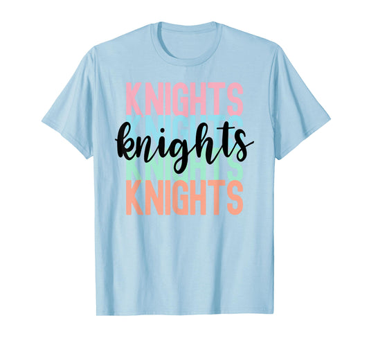 Knights Team Mascot School Spirit Game Night T-Shirt