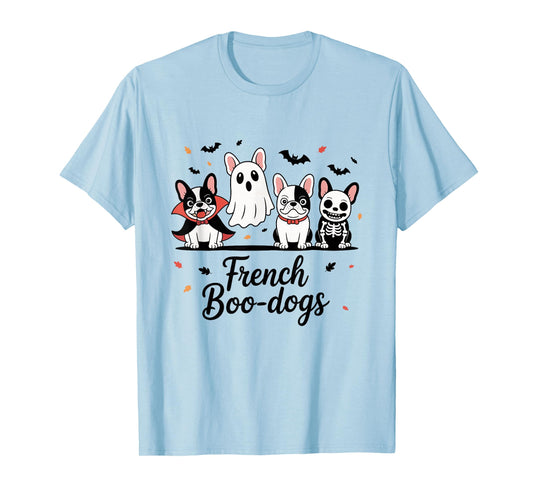 French Boo-Dog Halloween Ghost French Bulldog Fall Autumn T-Shirt