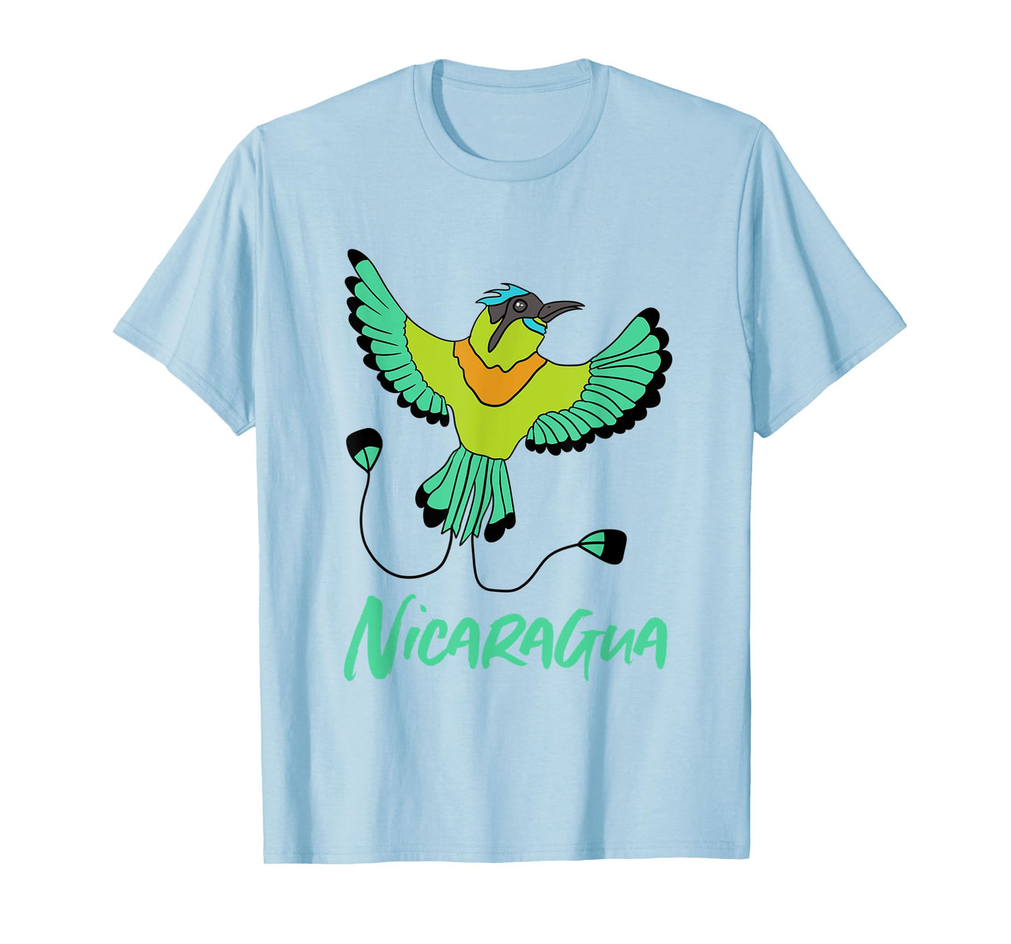 Nicaragua Guardabarranco Colourful National Bird T-Shirt