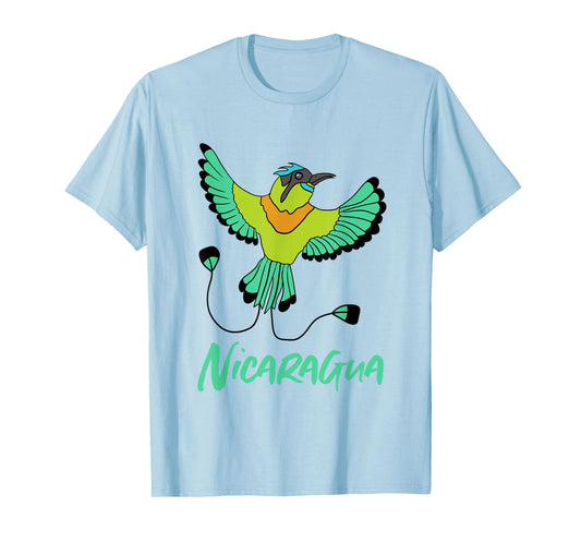 Nicaragua Guardabarranco Colourful National Bird T-Shirt