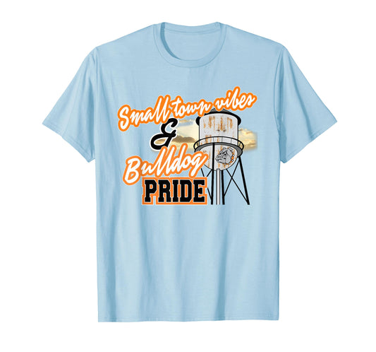 Small Town Vibes Bulldog Pride Orange Bulldogs School Spirit T-Shirt