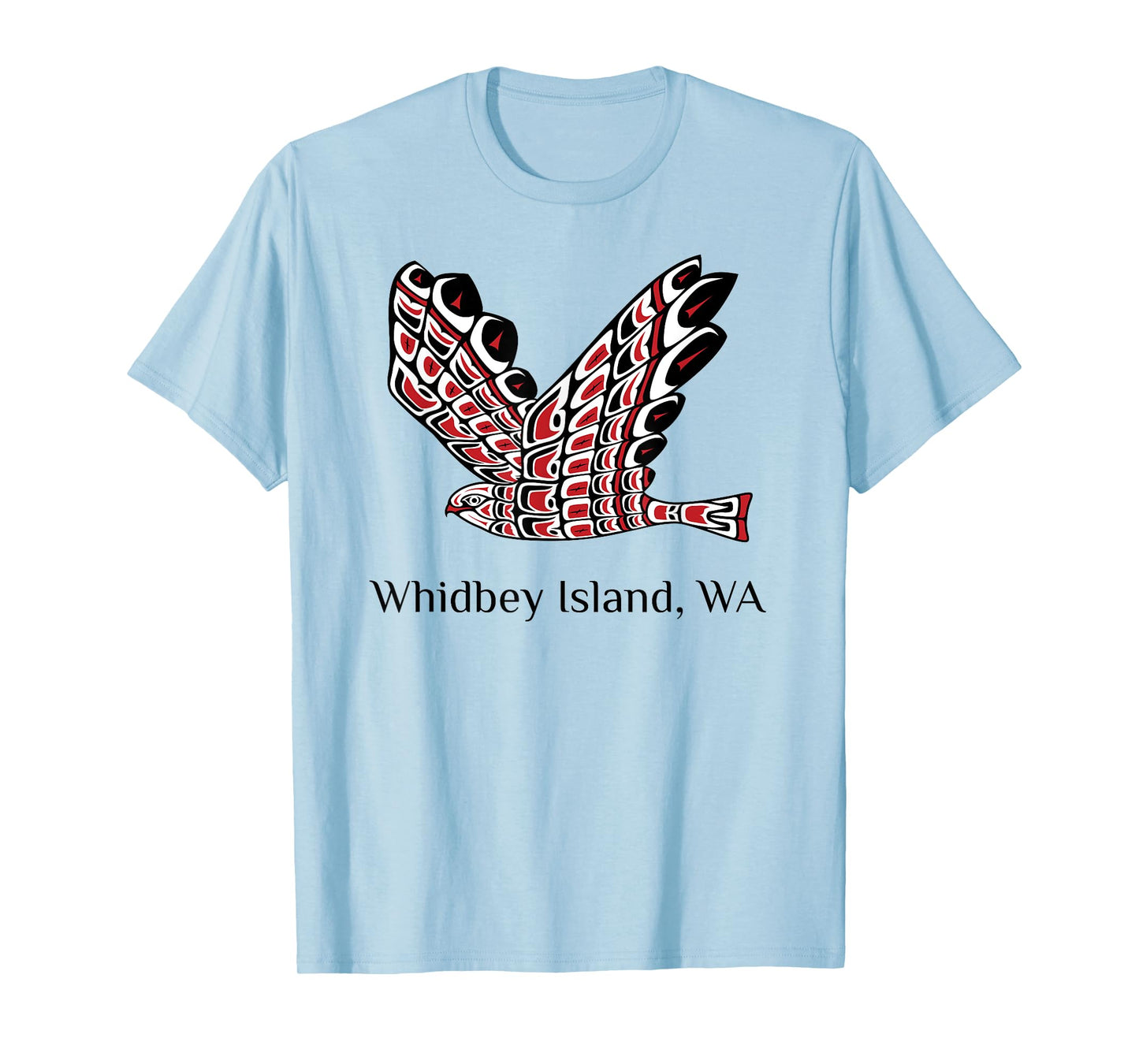 Whidbey Island Washington Red Tail Hawk PNW Native American T-Shirt