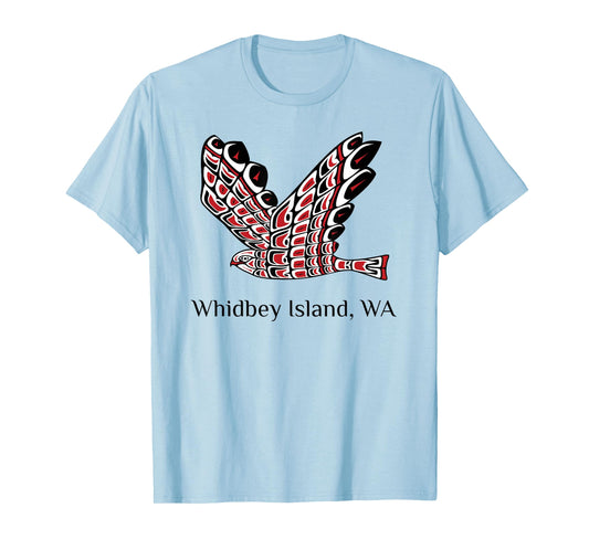 Whidbey Island Washington Red Tail Hawk PNW Native American T-Shirt