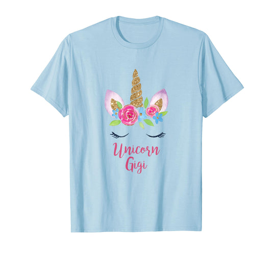 Gigi Unicorn Mama Costume Grandma Cutest Birthday Princess T-Shirt