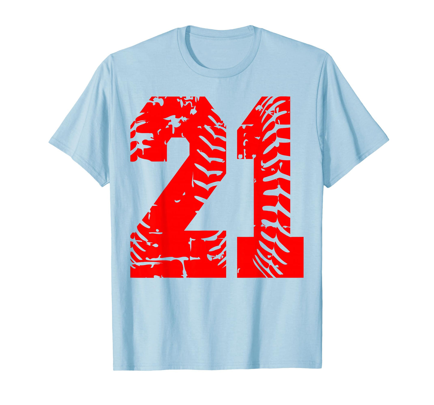 Number 21 Red Xmas Group Matching Christmas Birthday Funny T-Shirt
