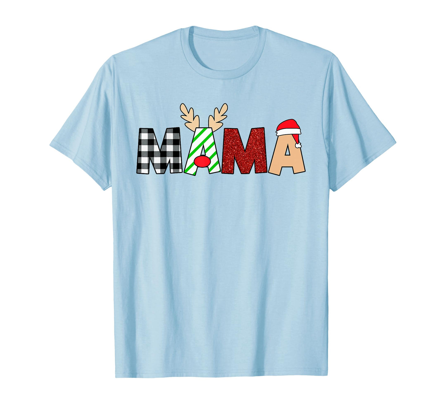 Mama Santa Christmas Family Matching Pajamas Mama Xmas T-Shirt
