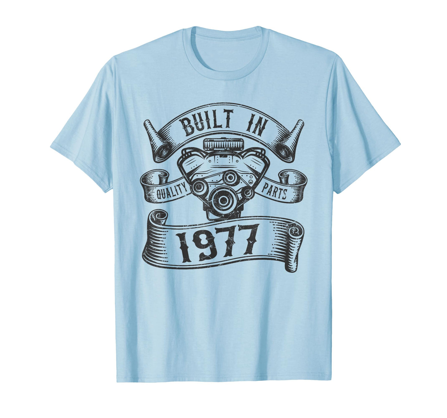 Vintage Built In 1977 Engine, Born in 1977 Gifts Birthday T-Shirt