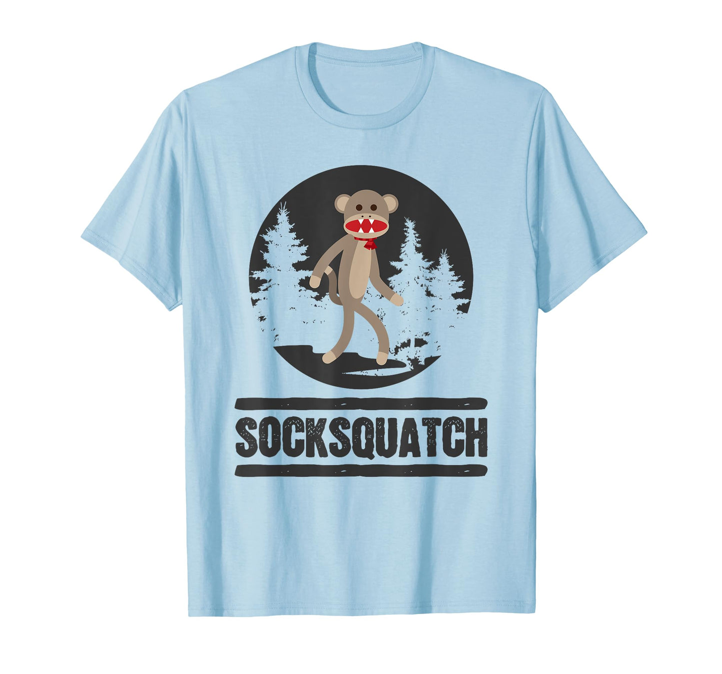 Funny Bigfoot Sighting Sock Monkey Squatch Socksquatch T-Shirt