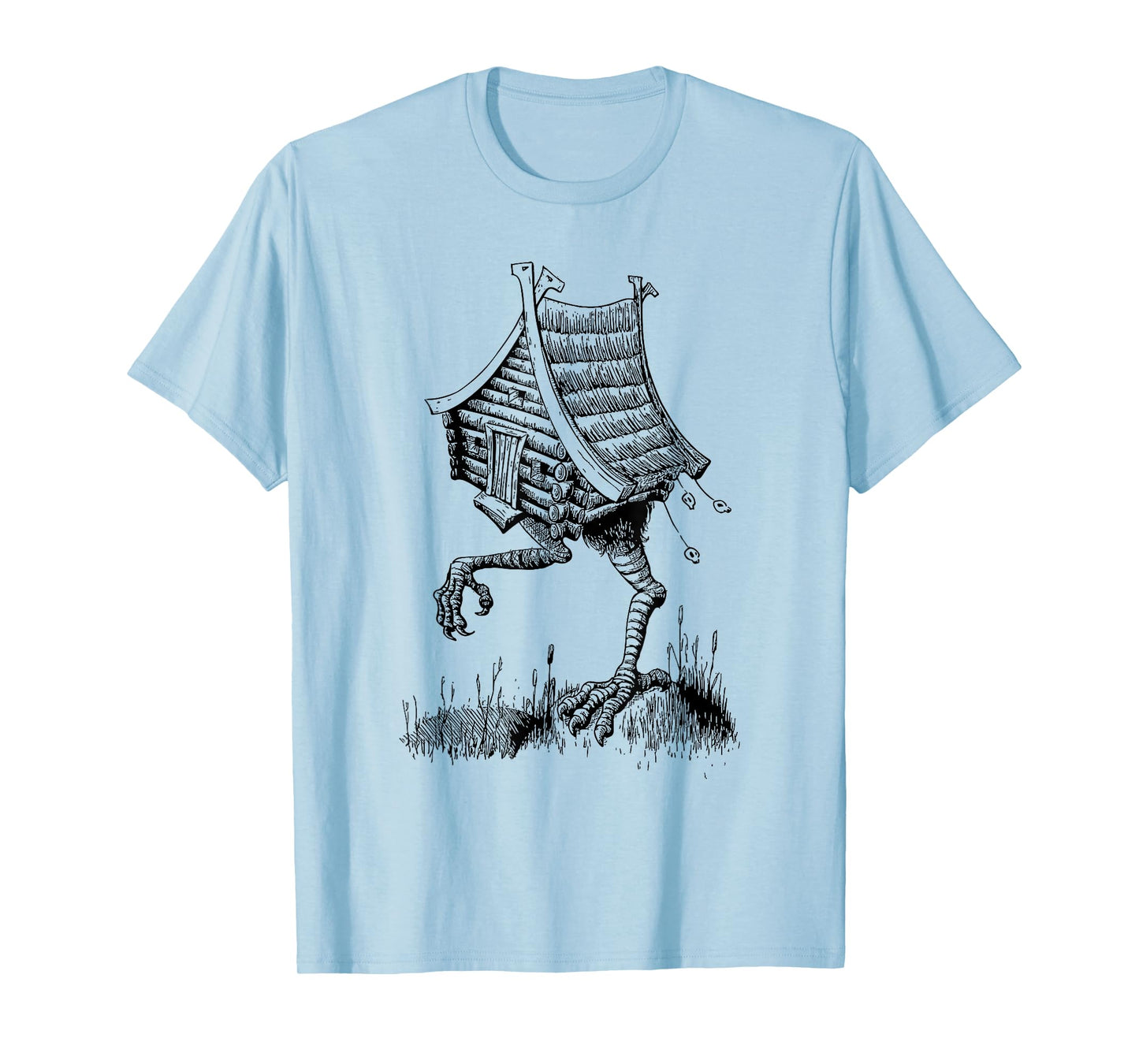 Walking House on Chicken Legs Slavic folklore Baba Yaga Art T-Shirt