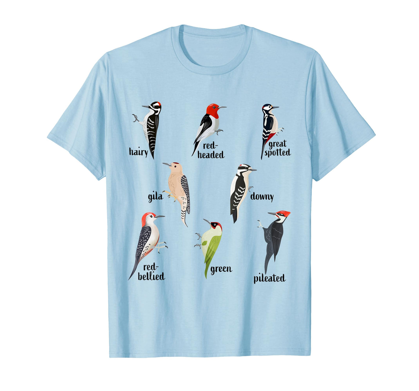 Types of Woodpecker Bird watching Wildlife T-Shirt
