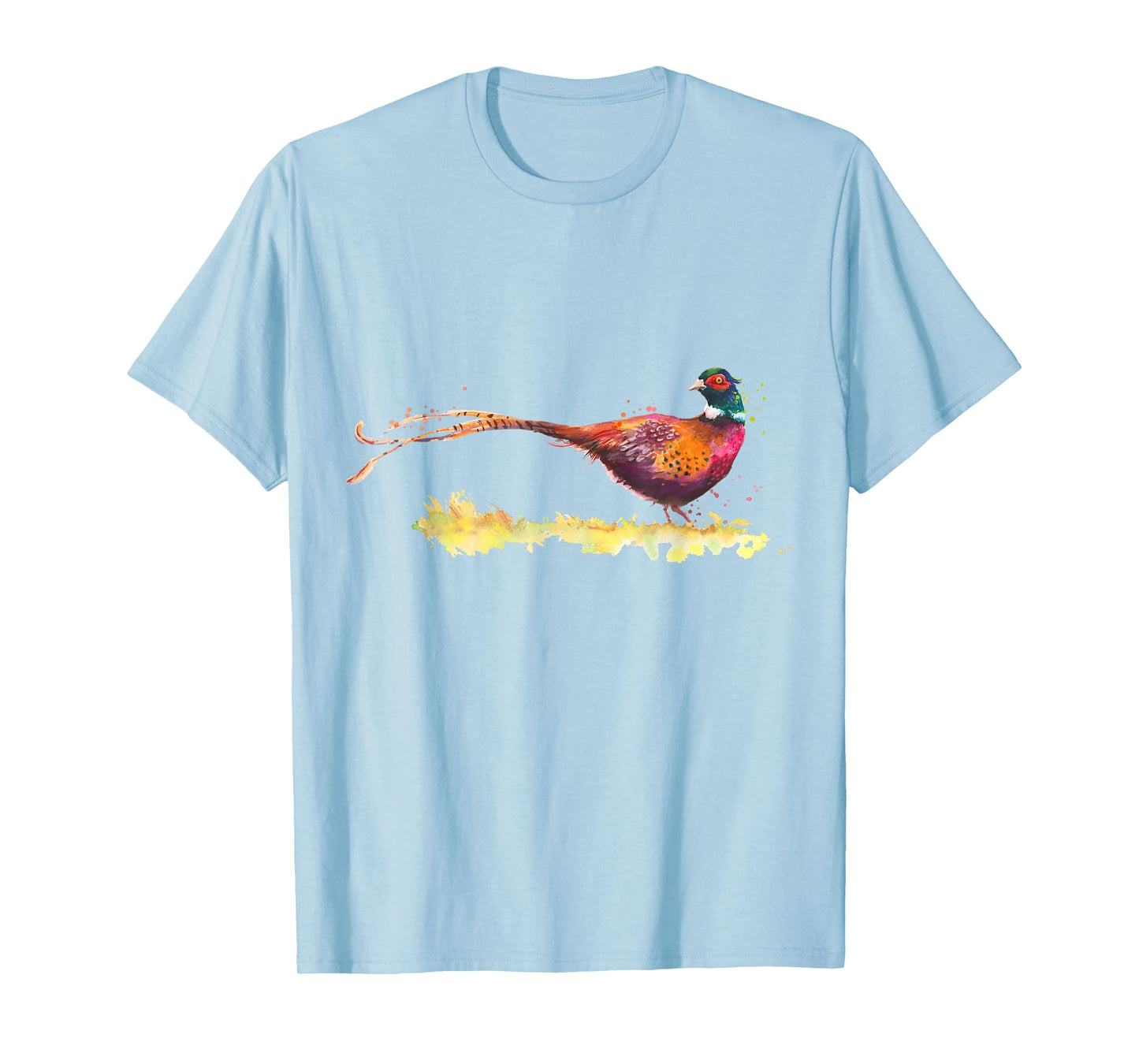 Watercolour T-Shirt Pheasant Drawing Bird Hoodie Pheasant Watercolour T-Shirt