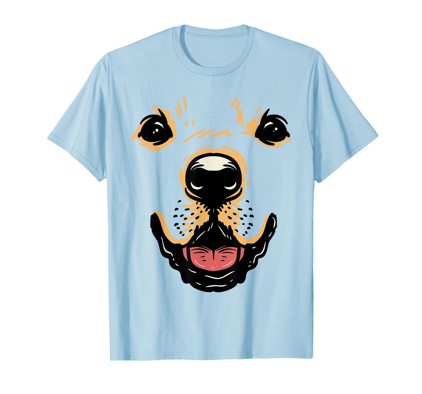 Dog Face Shirt Golden Retriever Labrador Halloween Costume T-Shirt