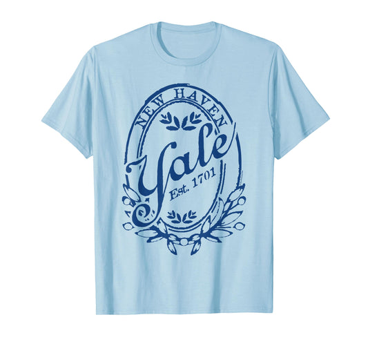 Yale University New Haven Est. 1701 Vintage Collegiate Logo T-Shirt