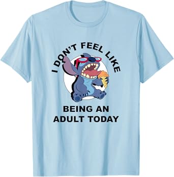 Disney Lilo & Stitch I Don't Feel Like Being An Adult Today T-Shirt