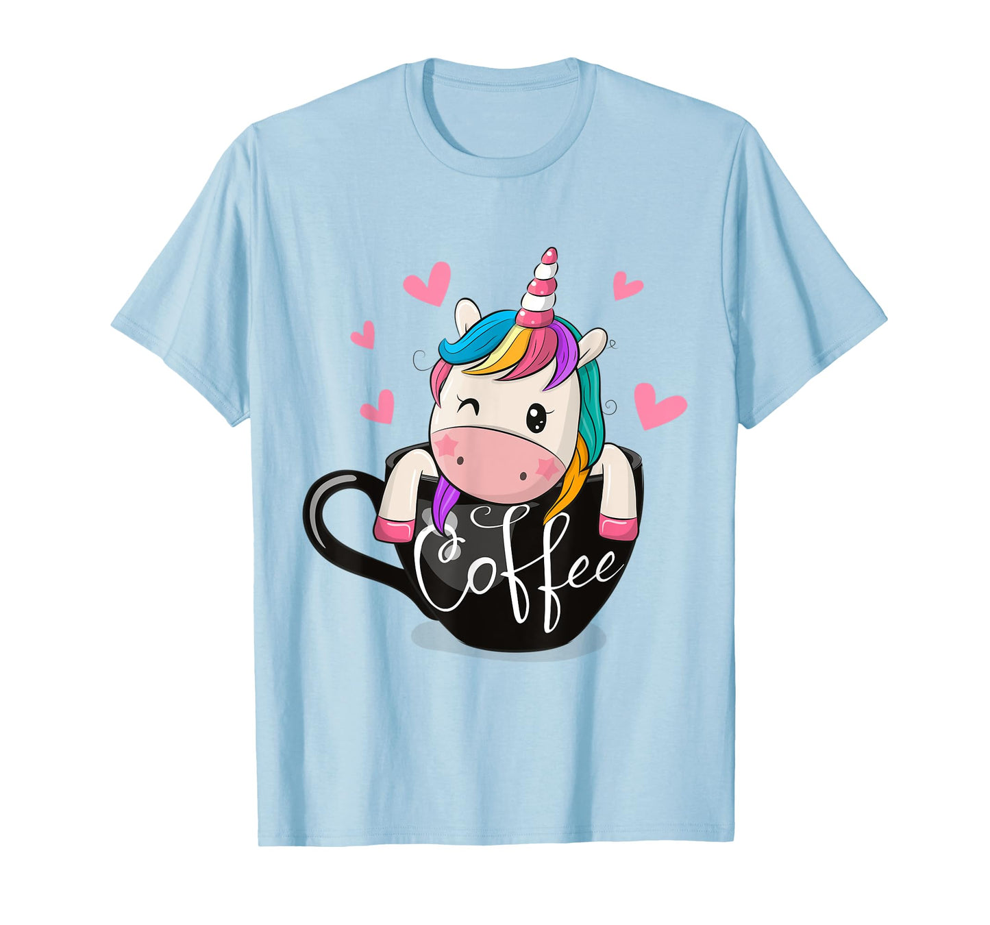 Coffee Drinker Tshirt Gift Cute Unicorn Lover Coffee Humor T-Shirt