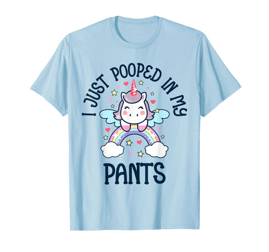 I Just Pooped in my Pants Funny Unicorn Adult Humor Meme T-Shirt