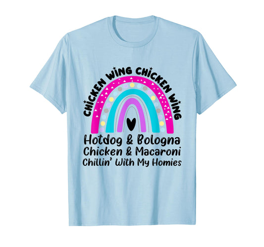Viral Chicken Wing Chicken Wing Hot Dog Bologna Song lyric T-Shirt