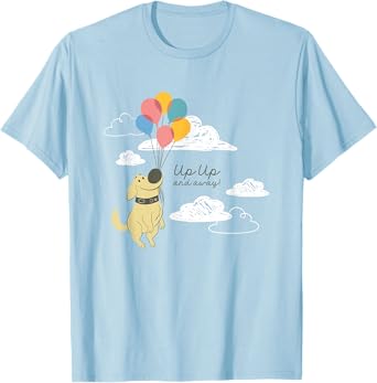 Disney Pixar Up Cute Dug Up Up And Away! Big Chest Logo T-Shirt
