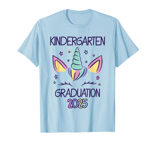 Kindergarten Graduation 2025 Unicorn Kindergarten Grad T-Shirt