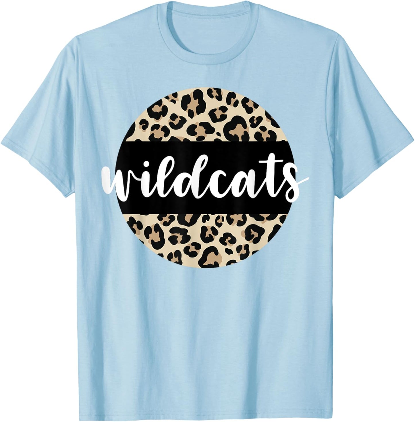 Leopard Print Wildcats Team Mascot School Spirit Game Night T-Shirt