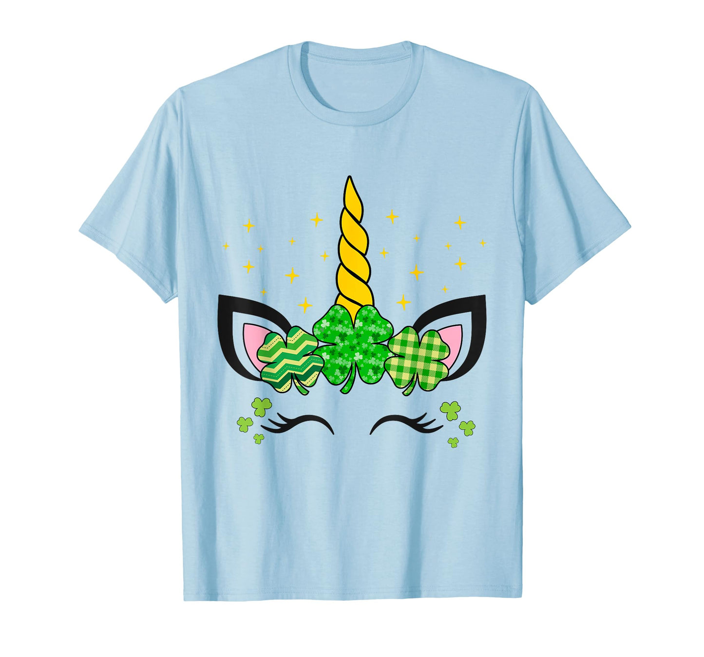 Cute Unicorn Shamrock St Patricks Day Girls Kids Lepricorn T-Shirt