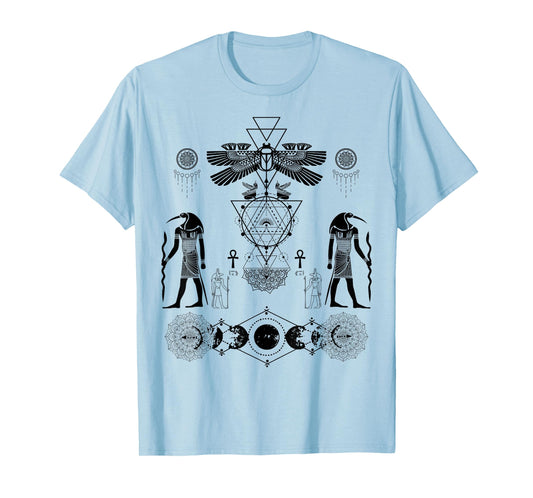 Ancient Kemetic Scarab Beetle Thoth Anubis Egyptian God Art T-Shirt
