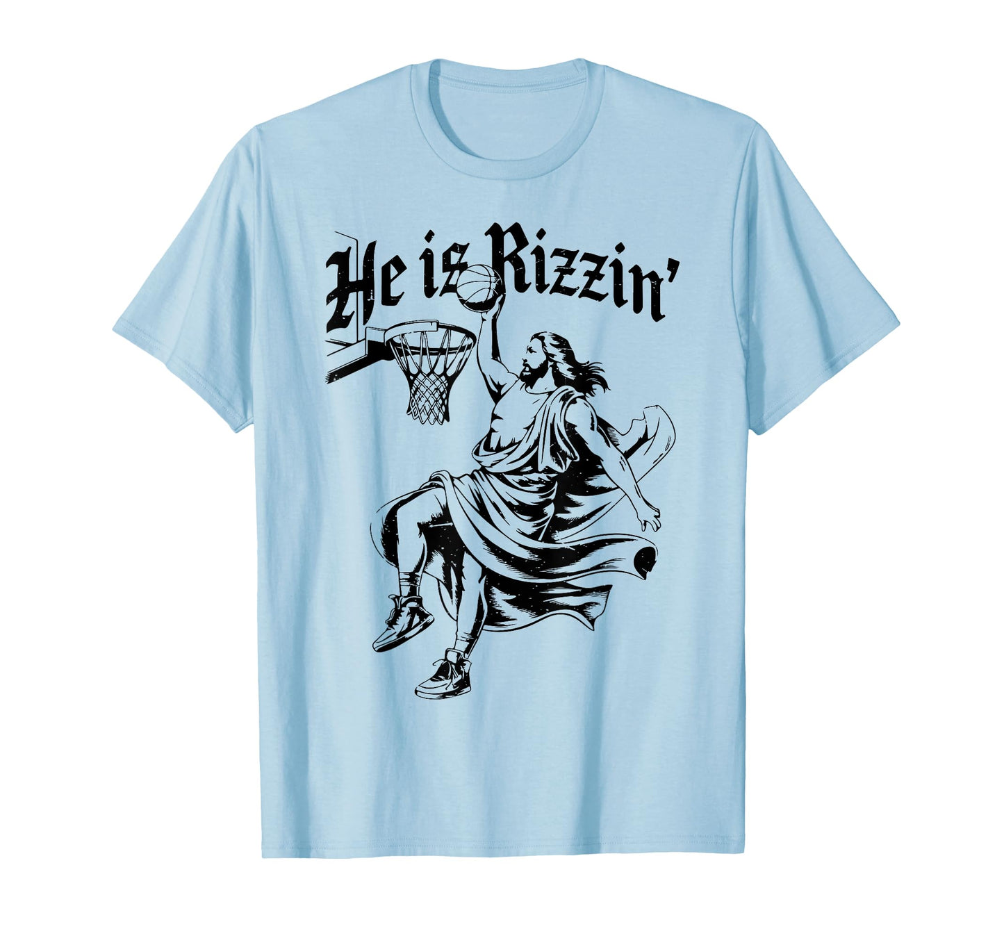 He Is Rizzin Jesus Basketball Youth toddler Christian Easter T-Shirt