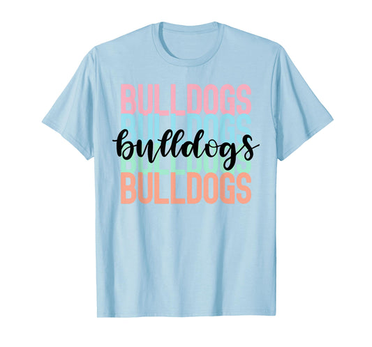 Bulldogs Team Mascot School Spirit Game Night T-Shirt