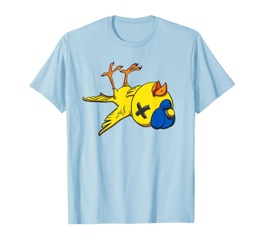 Canary in a Coal Mine Funny Bird & Miner Hard Hat T-Shirt
