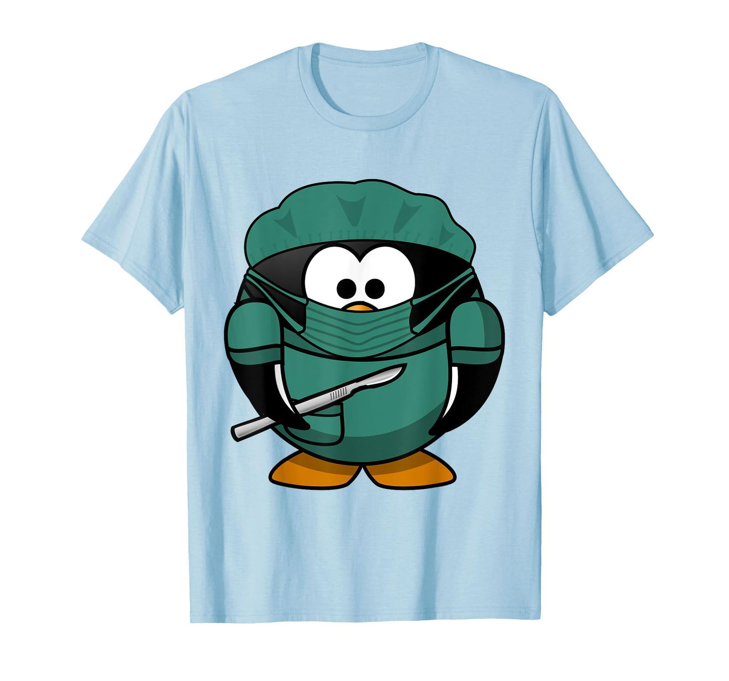 Surgeon Penguin T-Shirt Doctor Animal with Mask and Cap