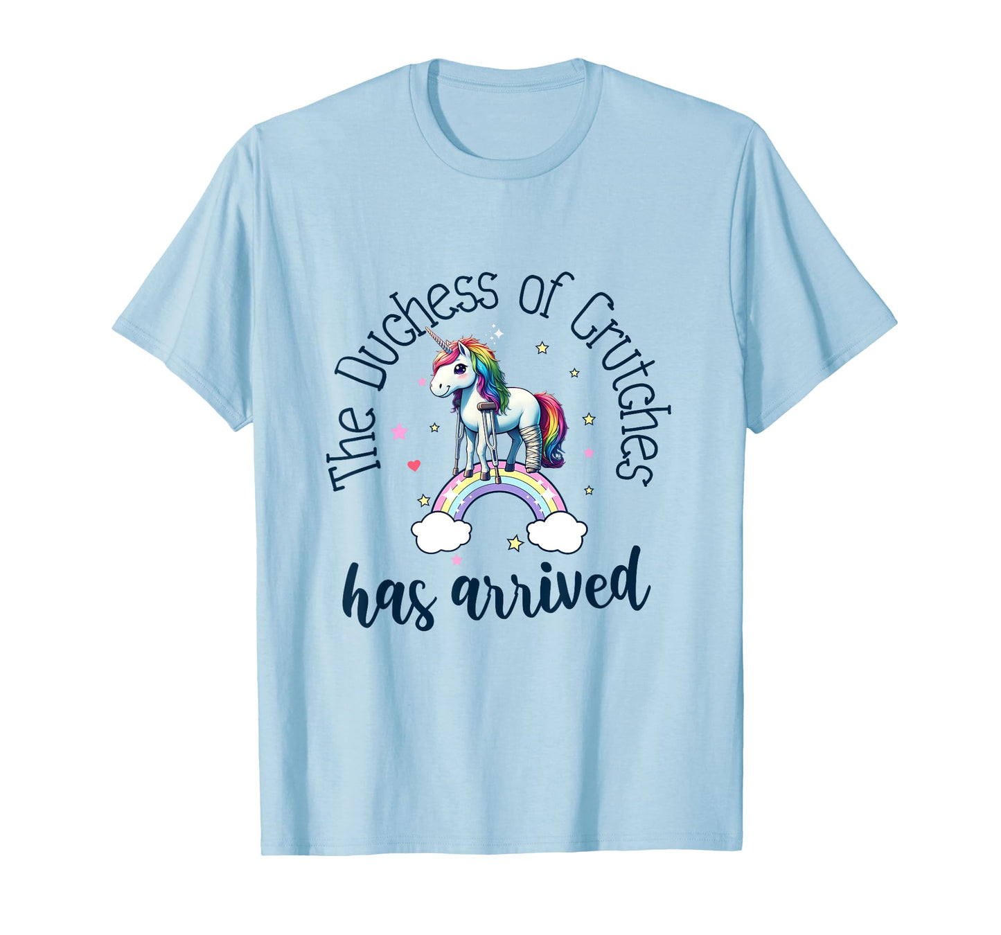 Duchess of Crutches - Cute Girls Leg Injury Recovery Gift T-Shirt