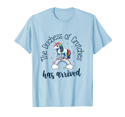 Duchess of Crutches - Cute Girls Leg Injury Recovery Gift T-Shirt